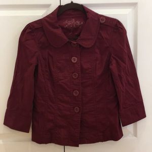 Burgundy Spring Jacket.
